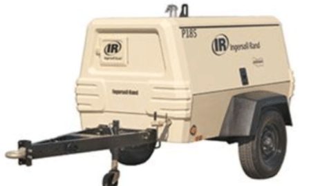 Ingersoll Rand 185 Ir Diesel Compressor Pumping Oil With The Air.