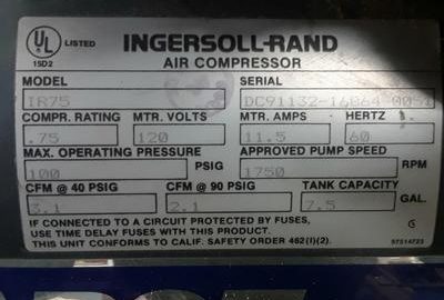 Charge Air Pro Compressor Label