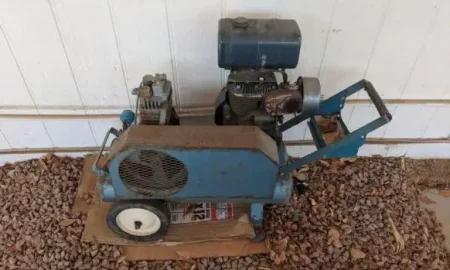 Seeking Information About This Blue Twin Tank Air Compressor - Identified
